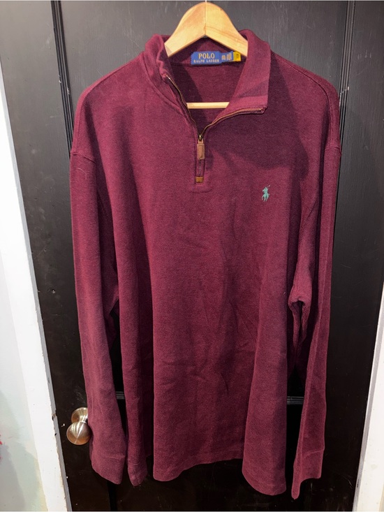Ralph Lauren Other - Polo Ralph Lauren Burgundy Quarter Zip Pullover Sweater XXL 100% Cotton